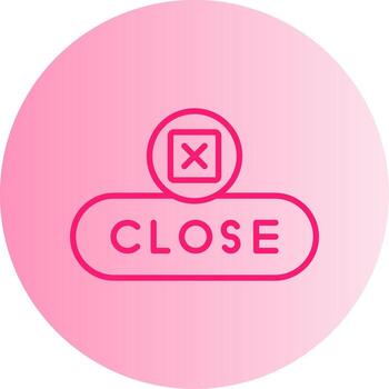 Close Window Button Gradient Two Tone Circle vector