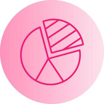 Vertical Bar Chart Stats Gradient Two Tone Circle vector