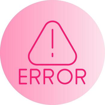 System Error Message Gradient Two Tone Circle vector