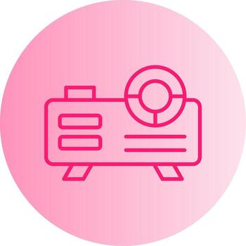 Digital Projector Device Gradient Two Tone Circle vector