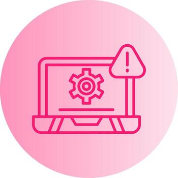 System Error Alert Gradient Two Tone Circle vector