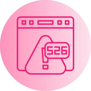 Error 526 Invalid SSL Certificate Gradient Two Tone Circle vector