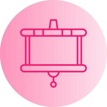 Portable Projector Screen Gradient Two Tone Circle vector