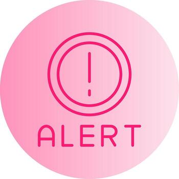 Urgent Alert Message Gradient Two Tone Circle vector