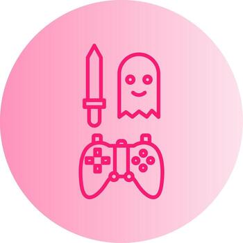 Designed Game Level Map Gradient Two Tone Circle vector