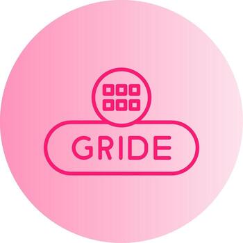Grid View Toggle Button Gradient Two Tone Circle vector