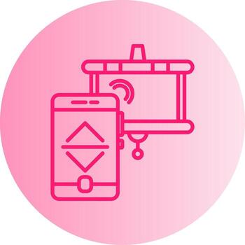 Wireless Presentation Remote Gradient Two Tone Circle vector