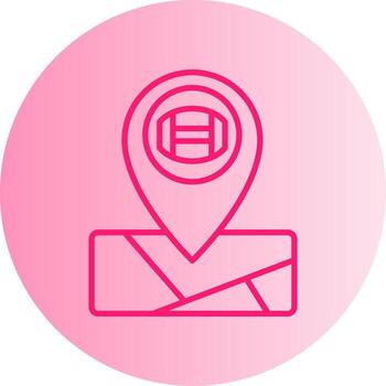 Alcohol Distillery Location Gradient Two Tone Circle vector