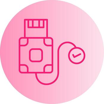 Ethernet Network Cable Gradient Two Tone Circle vector