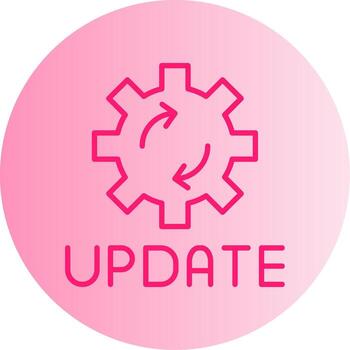 Latest Update Notification Gradient Two Tone Circle vector