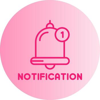general notificación alerta degradado dos tono circulo vector