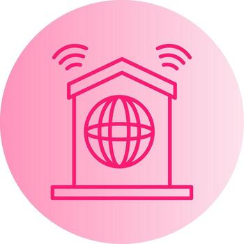 Reliable High Speed Internet Connection Gradient Two Tone Circle vector