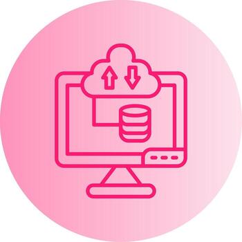 Secondary Emergency Backup Plan Gradient Two Tone Circle vector