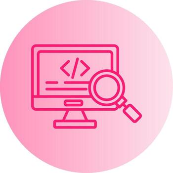 Peer Code Review Window Gradient Two Tone Circle vector