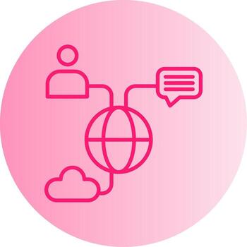 Internal Communication System Unit Gradient Two Tone Circle vector