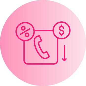 Ongoing Loan Processing Status Gradient Two Tone Circle vector