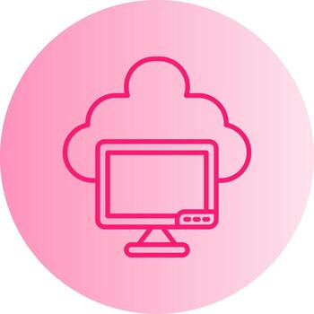 nube establecido archivo almacenamiento solución degradado dos tono circulo vector