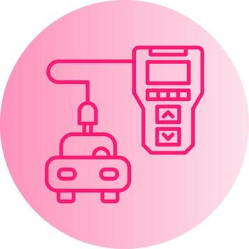 Digital Diagnostic Tool Gradient Two Tone Circle vector