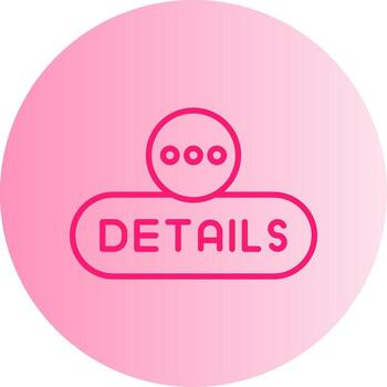 View Full Details Button Gradient Two Tone Circle vector