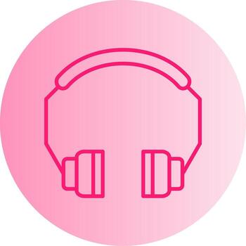 Noise Blocking Ear Muffs Gradient Two Tone Circle vector