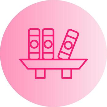 de madera biblioteca estante para libros degradado dos tono circulo vector