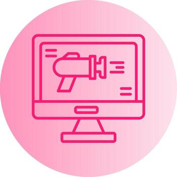 Git Push to Remote Symbol Gradient Two Tone Circle vector