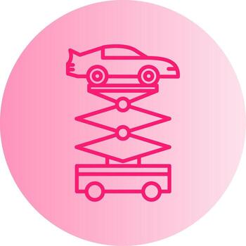 Engine Block Hoist Gradient Two Tone Circle vector