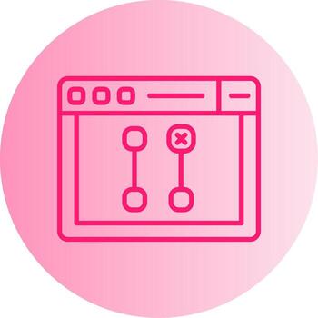 Git Pull from Remote Icon Gradient Two Tone Circle vector