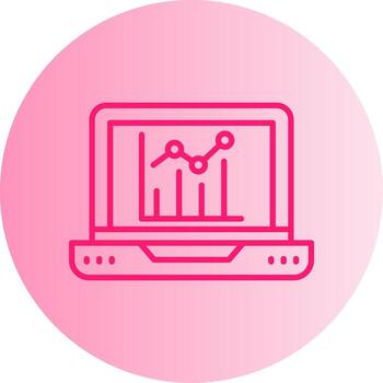 Machine Learning Network Icon Gradient Two Tone Circle vector
