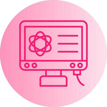 tecnología computadora laboratorio degradado dos tono circulo vector