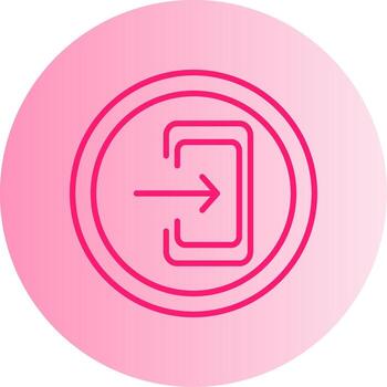 Exit Number Highway Sign Gradient Two Tone Circle vector