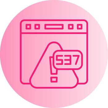 Error 537 Redis Cache Failure Gradient Two Tone Circle vector