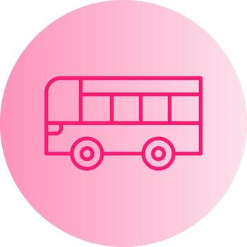 Compact Mini Bus Gradient Two Tone Circle vector