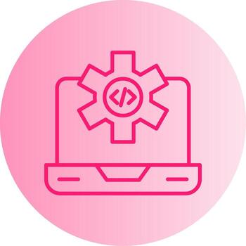 Dev Environment Workspace Gradient Two Tone Circle vector