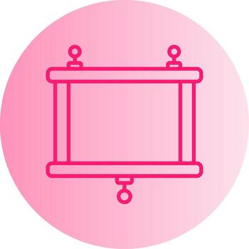 Foldable Projector Screen Gradient Two Tone Circle vector