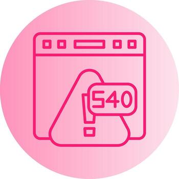 error 540 inesperado redireccionar lazo degradado dos tono circulo vector