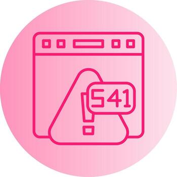 Error 541 Backend Queue Overload Gradient Two Tone Circle vector