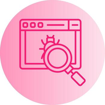 depuración consola icono degradado dos tono circulo vector