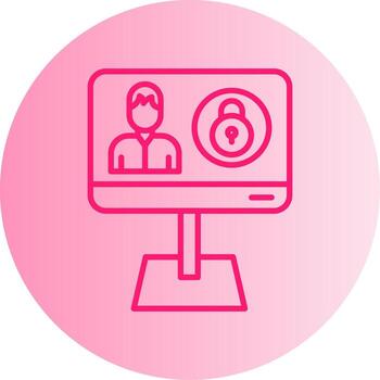 Encrypted Password Manager App Gradient Two Tone Circle vector