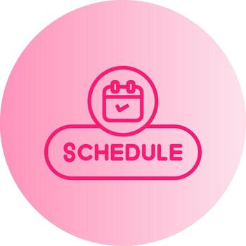 Schedule Event Button Gradient Two Tone Circle vector