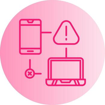 Connection Aborted Gradient Two Tone Circle vector