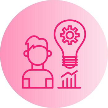 continuo Lanza libre habilidad desarrollo degradado dos tono circulo vector