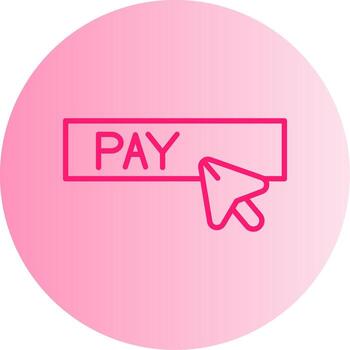 Pay with Card Gradient Two Tone Circle vector