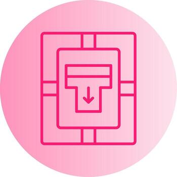 Emergency Elevator Alarm Panel Gradient Two Tone Circle vector