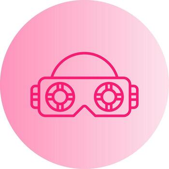 Augmented Reality Interface Gradient Two Tone Circle vector