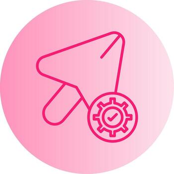 actualizar aplicación versión degradado dos tono circulo vector