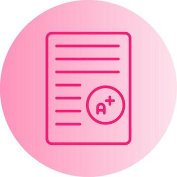 Student Report Card Gradient Two Tone Circle vector