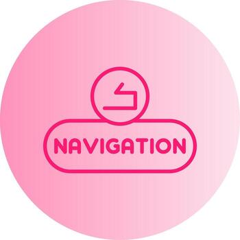 Navigation Menu Button Gradient Two Tone Circle vector