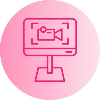 Built In Screen Recording App Gradient Two Tone Circle vector