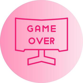 Game Over Gradient Two Tone Circle vector